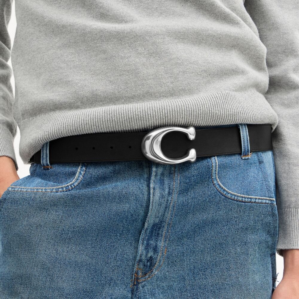 Cinturón reversible con hebilla con la «C» esculpida, 38 mm