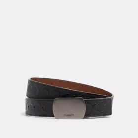 Cinturón reversible con hebilla de placa, cortable a medida, 38 mm