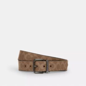 Cinturón reversible con hebilla de rodillo, cortado a medida, 38 mm
