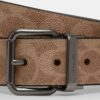 Cinturón reversible con hebilla de rodillo, cortado a medida, 38 mm