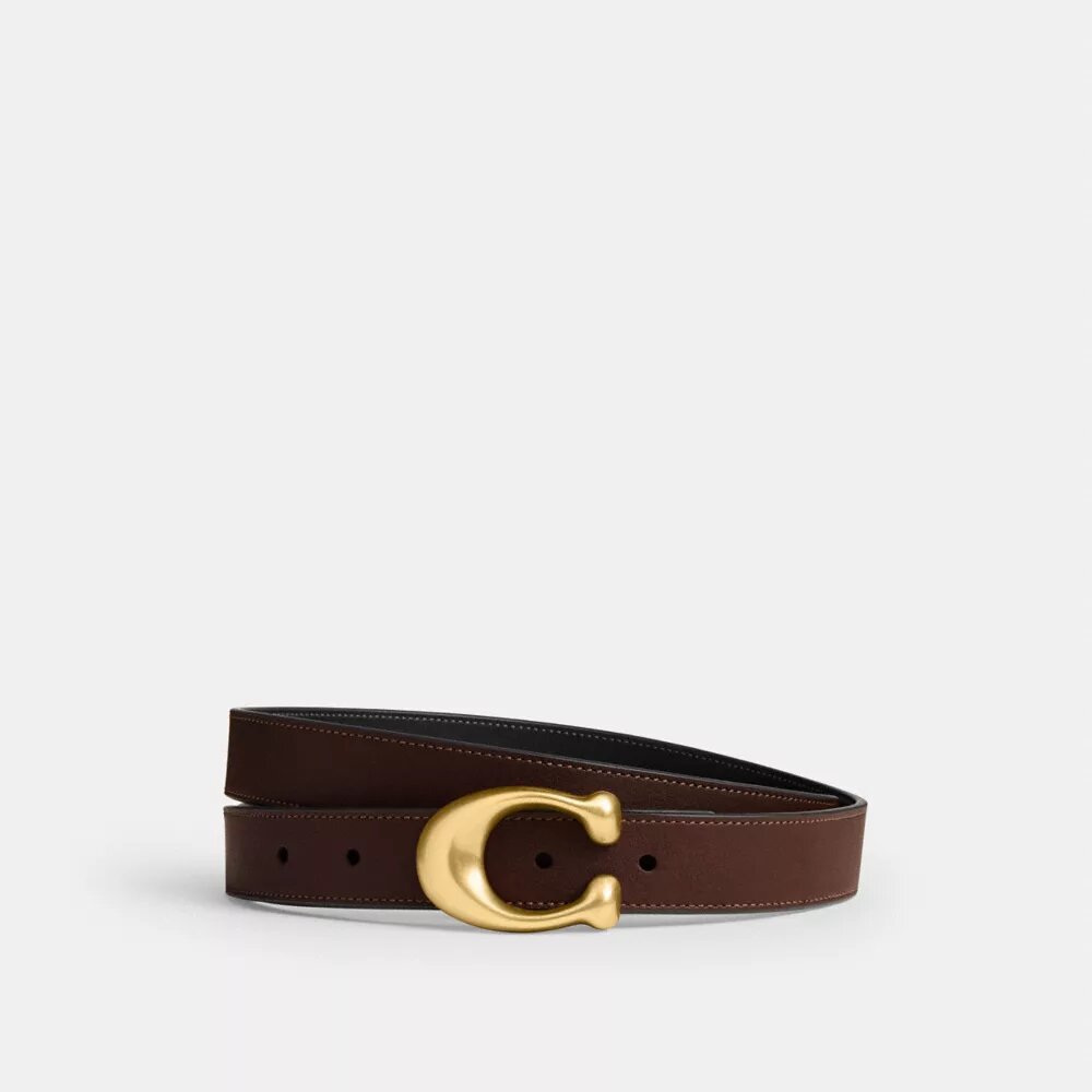 Cinturón reversible con hebilla en forma de C esculpida, 25 mm