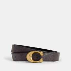 Cinturón reversible con hebilla en forma de C esculpida, 25 mm