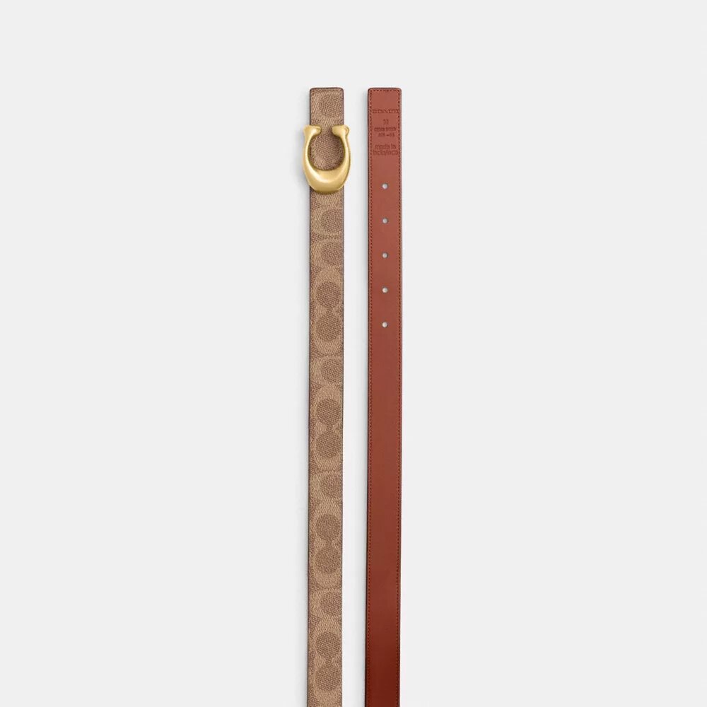 Cinturón reversible con hebilla en forma de C esculpida, 25 mm