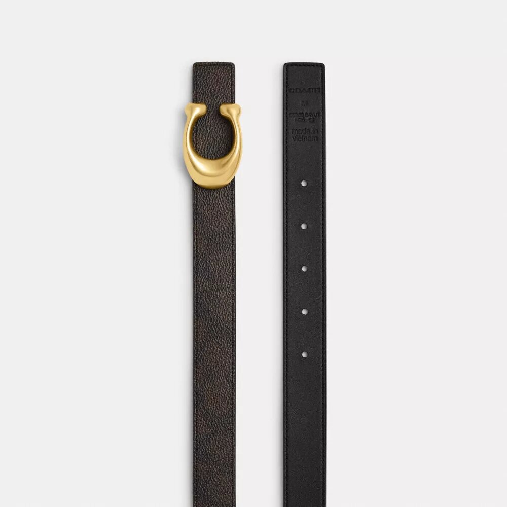 Cinturón reversible con hebilla en forma de C esculpida, 25 mm