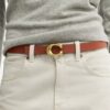 Cinturón reversible con hebilla en forma de C esculpida, 25 mm