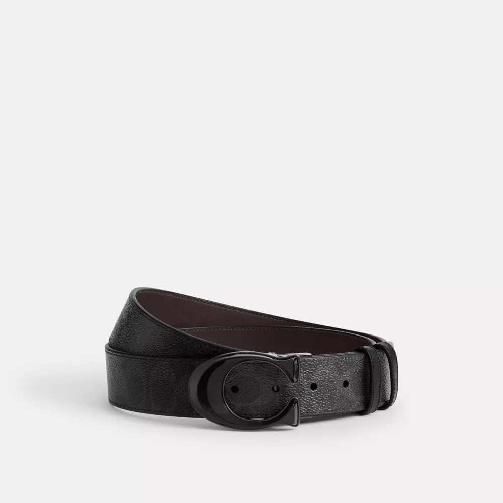 Cinturón reversible con hebilla exclusiva, cortable a medida, 38 mm
