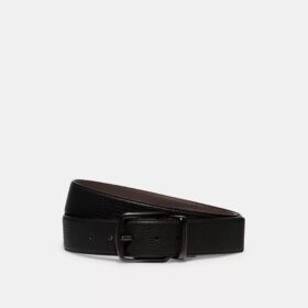 Cinturón reversible con hebilla tipo arnés, cortado a medida, 38 mm