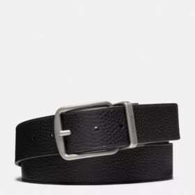 Cinturón reversible con hebilla tipo arnés, cortado a medida, 38 mm