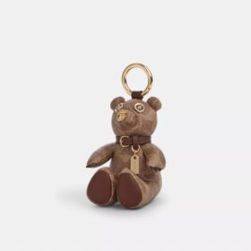 Colgante para bolsos coleccionable con forma de oso en Signature Canvas