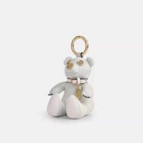 Colgante para bolsos coleccionable con forma de oso en Signature Canvas