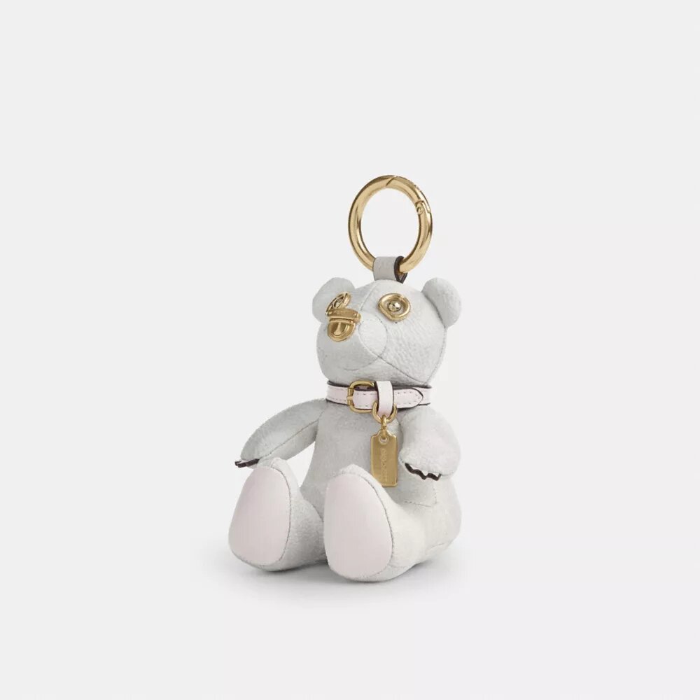 Colgante para bolsos coleccionable con forma de oso en Signature Canvas