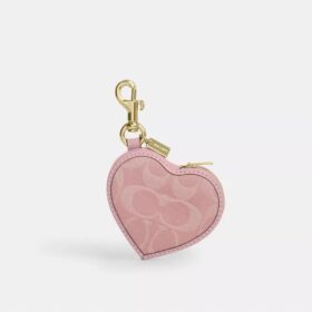 Colgante para bolsos con forma de corazón en denim característico