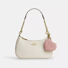 Colgante para bolsos con forma de corazón en denim característico