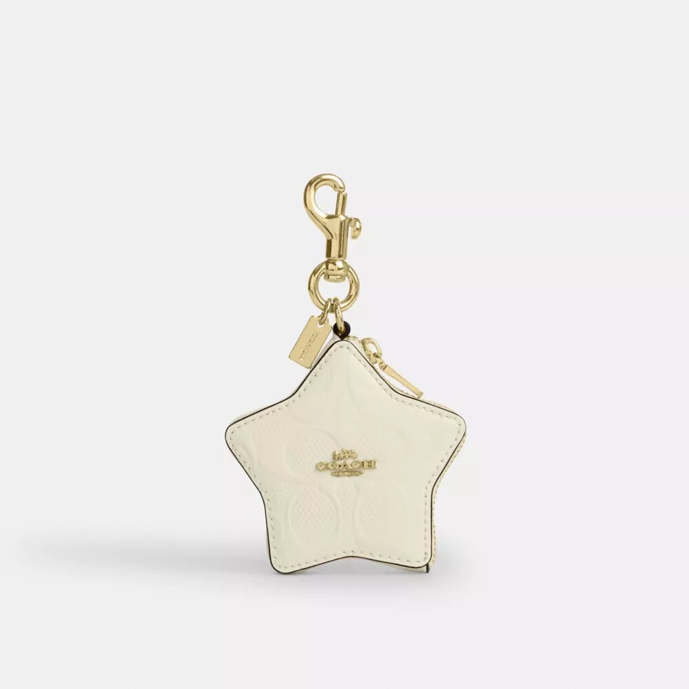 Colgante para bolsos con forma de estrella en piel exclusiva