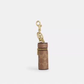 Colgante para bolsos con forma de estuche de pintalabios en Signature Canvas