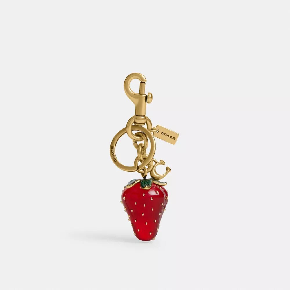 Colgante para bolsos con forma de fresa