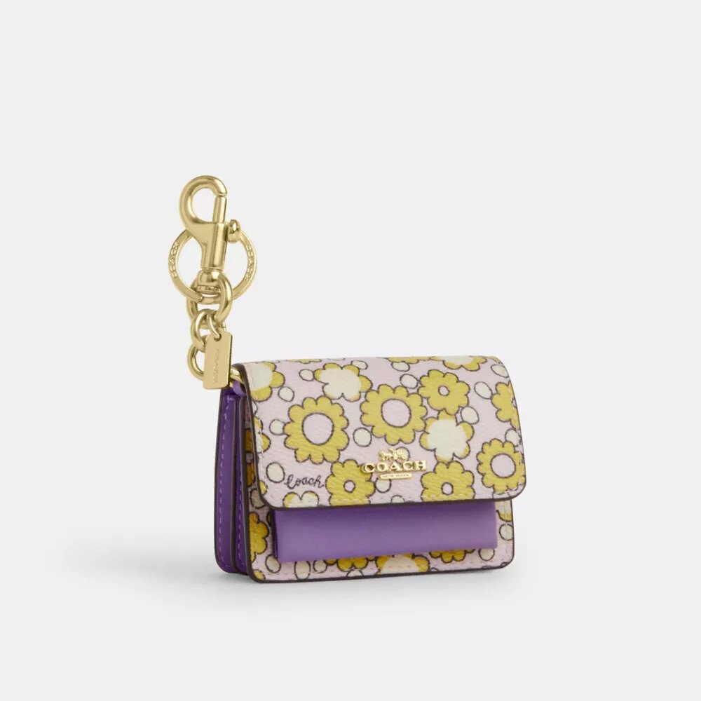 Colgante para bolsos Mini Klare con estampado floral en bloques