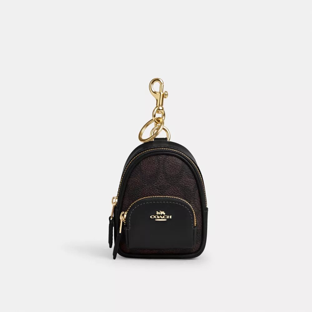 Colgante para mochila Mini Court en Signature Canvas