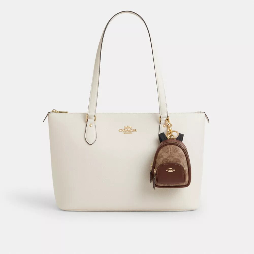 Colgante para mochila Mini Court en Signature Canvas
