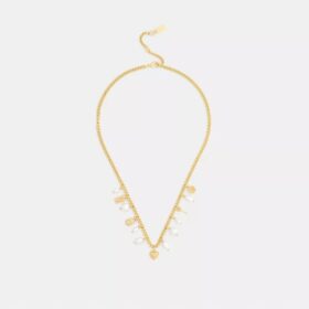 Collar con Charms de perla y corazón