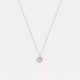 Collar con colgante de corazón con halo