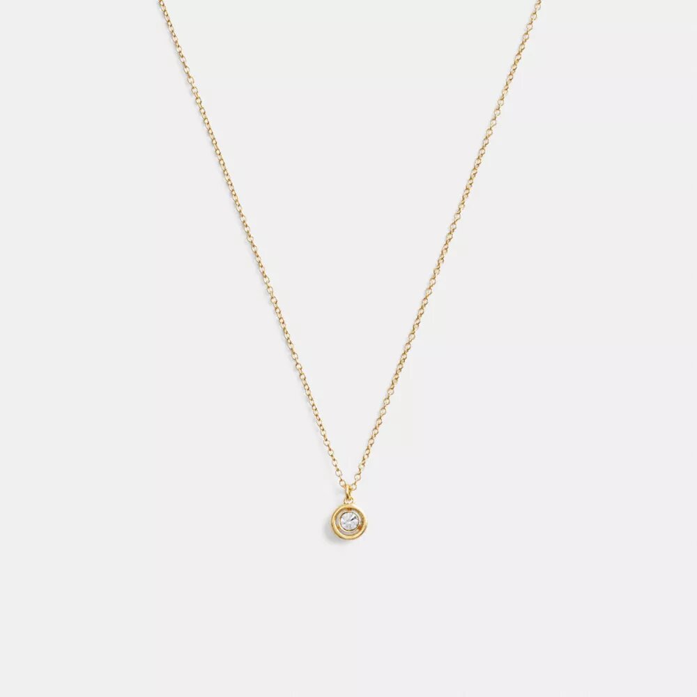 Collar con colgante redondo tipo halo