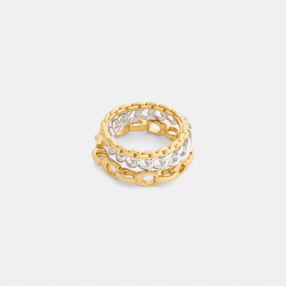 Conjunto de anillos con eslabones
