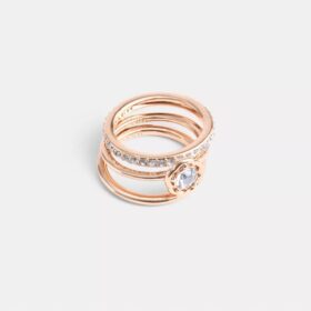 Conjunto de anillos «Halo Tea Rose»