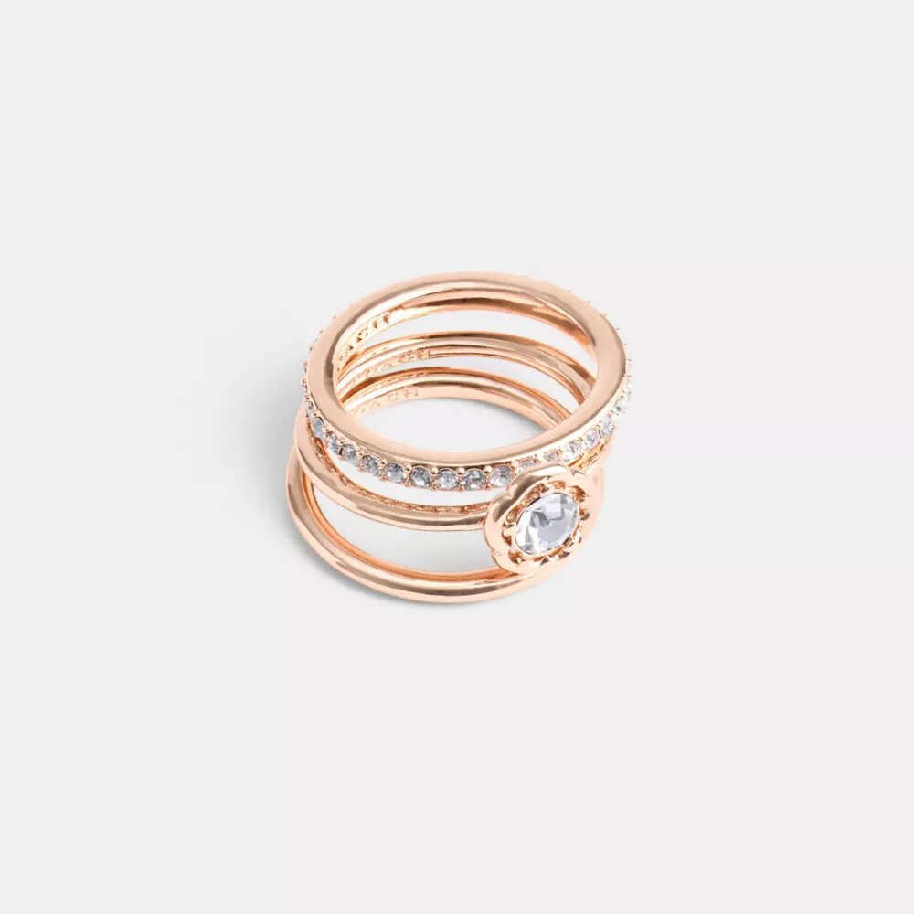 Conjunto de anillos «Halo Tea Rose»