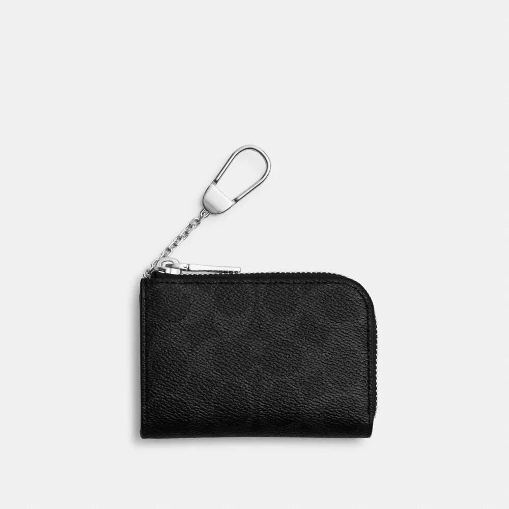 Estuche para llaves con cremallera en L de Signature Canvas