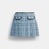 Falda de tweed con cierre Turnlock
