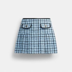 Falda de tweed con cierre Turnlock