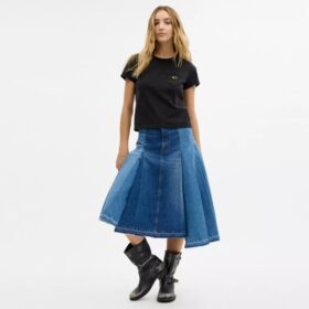 Falda maxi vaquera de algodón orgánico