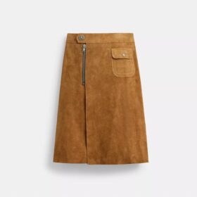 Falda midi de ante Heritage