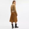 Falda midi de ante Heritage