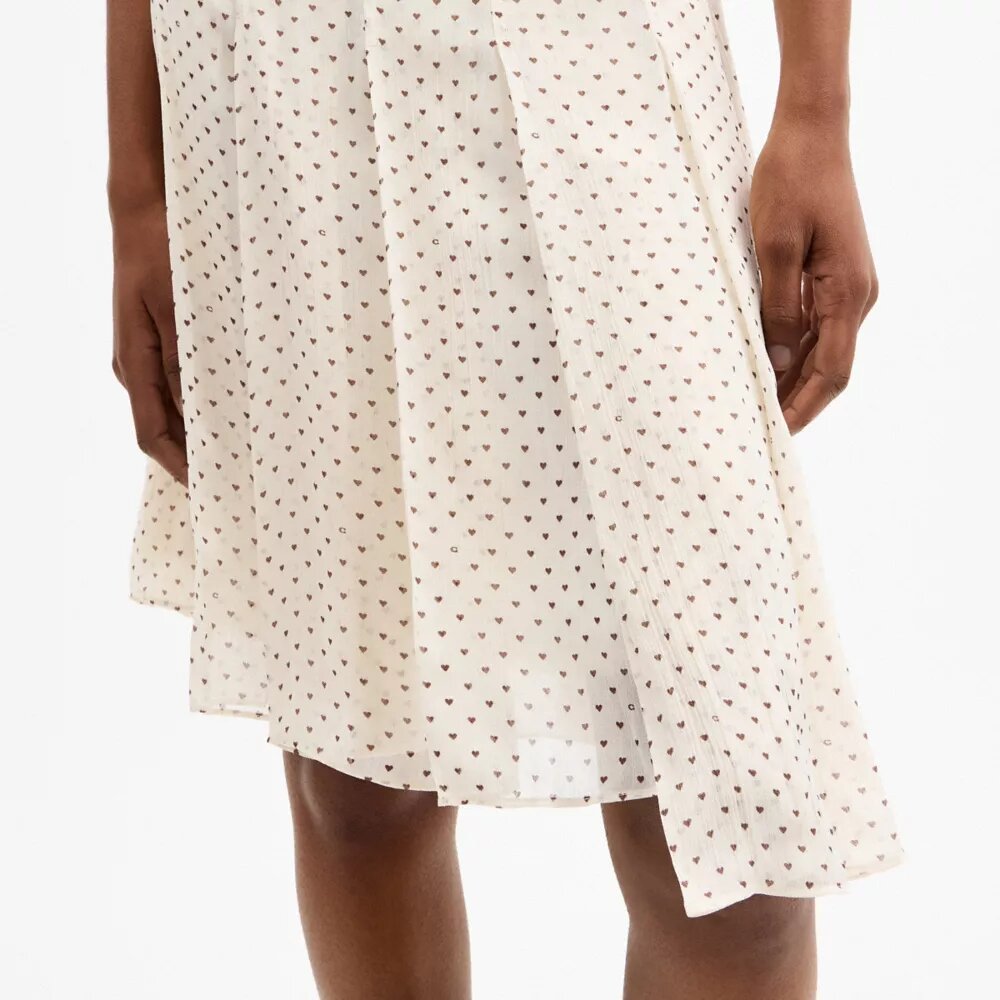Falda plisada asimétrica estampada