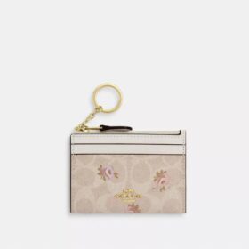 Funda de identificación «Mini Skinny» en Signature Canvas con estampado floral