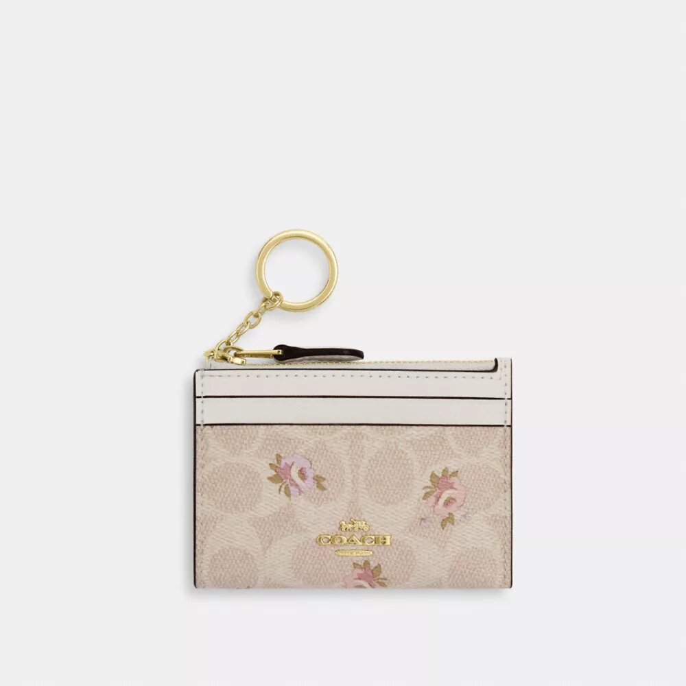 Funda de identificación «Mini Skinny» en Signature Canvas con estampado floral