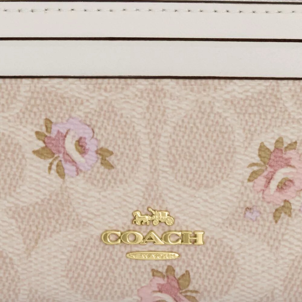 Funda de identificación «Mini Skinny» en Signature Canvas con estampado floral
