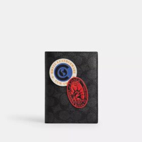 Funda para pasaporte en Signature Canvas con parches