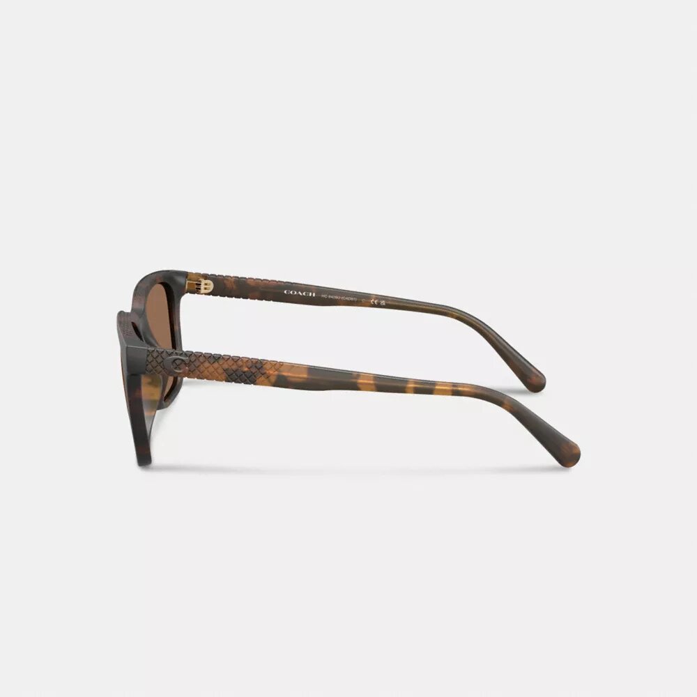 Gafas de sol cuadradas con patillas texturizadas y detalle «C»