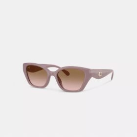 Gafas de sol cuadradas de ojo de gato con detalles metálicos en forma de «C»