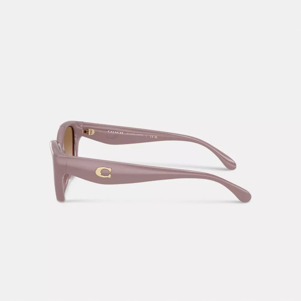 Gafas de sol cuadradas de ojo de gato con detalles metálicos en forma de «C»