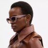 Gafas de sol cuadradas de ojo de gato con detalles metálicos en forma de «C»