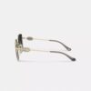 Gafas de sol cuadradas extragrandes de metal con motivo de Horse and Carriage