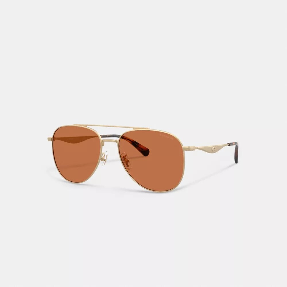 Gafas de sol de piloto con herrajes metálicos en color C