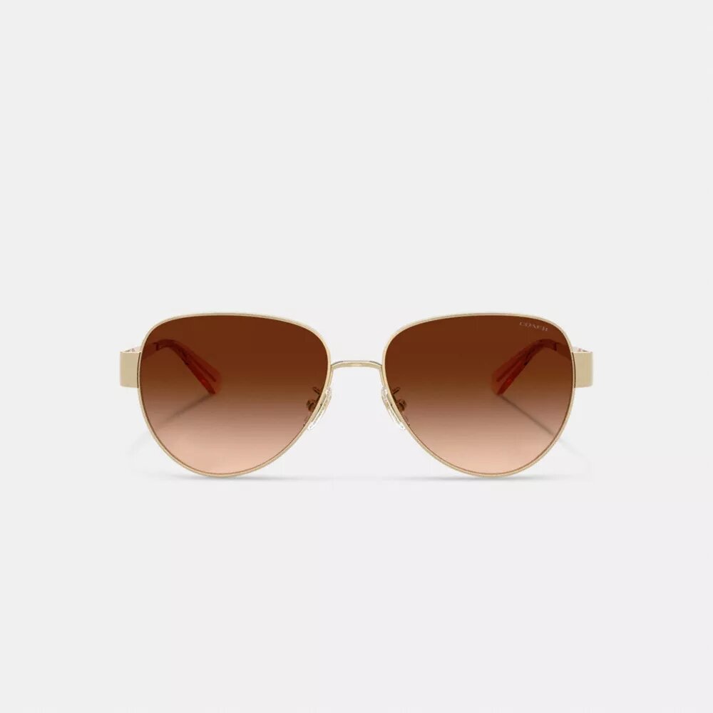Gafas de sol de piloto con herrajes metálicos en color C