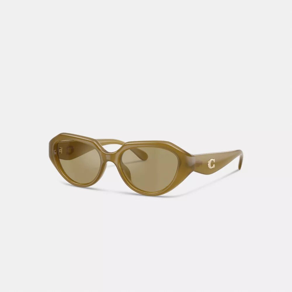Gafas de sol geométricas con detalles de «C»