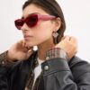 Gafas de sol geométricas de ojo de gato