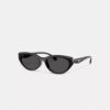 Gafas de sol ovaladas tipo «ojo de gato» con detalles dorados